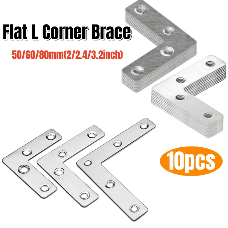 10 шт. L-образных плоских угло – обзор и цена Joint Connector Bracket